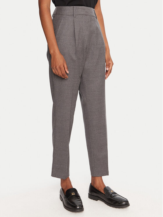 Weekend Max Mara Medžiaginės kelnės · Pilka · Regular Fit