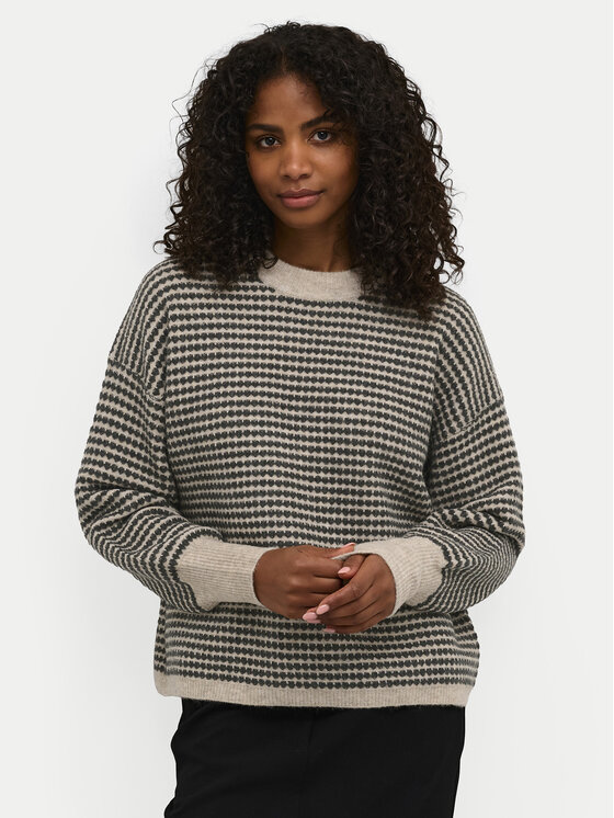 Kaffe Megztinis · Smėlio · Relaxed Fit