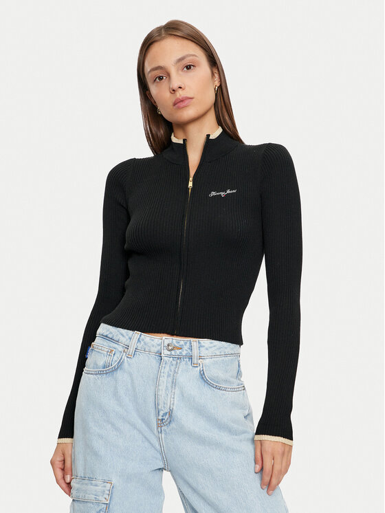 Tommy Jeans Megztinis · Juoda · Slim Fit
