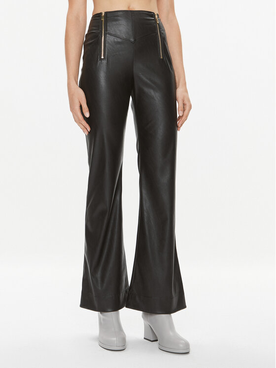 PINKO Dirbtinės odos kelnės · Juoda · Regular Fit