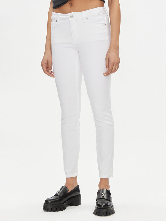 Calvin Klein Jeans Džinsai · Balta · Skinny Fit