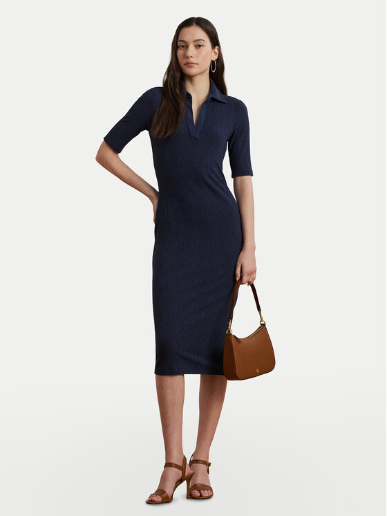 LAUREN RALPH LAUREN Trikotažinė suknelė · Tamsiai mėlyna · Midi