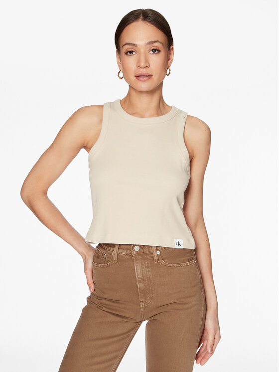 Calvin Klein Jeans Marškinėliai · Smėlio