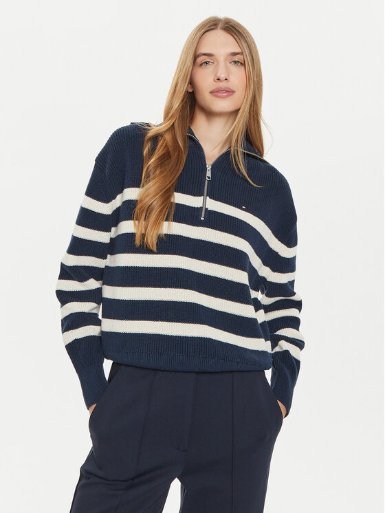 Tommy Hilfiger Megztinis · Tamsiai mėlyna · Relaxed Fit