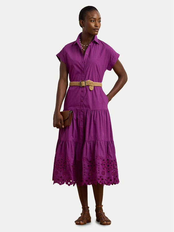 LAUREN RALPH LAUREN Marškinių tipo suknelė · Violetinė · Midi