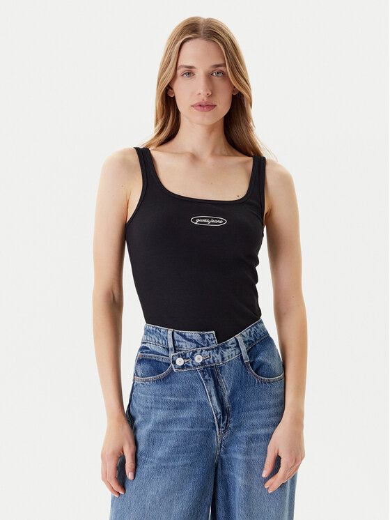 Guess Jeans Marškinėliai · Juoda