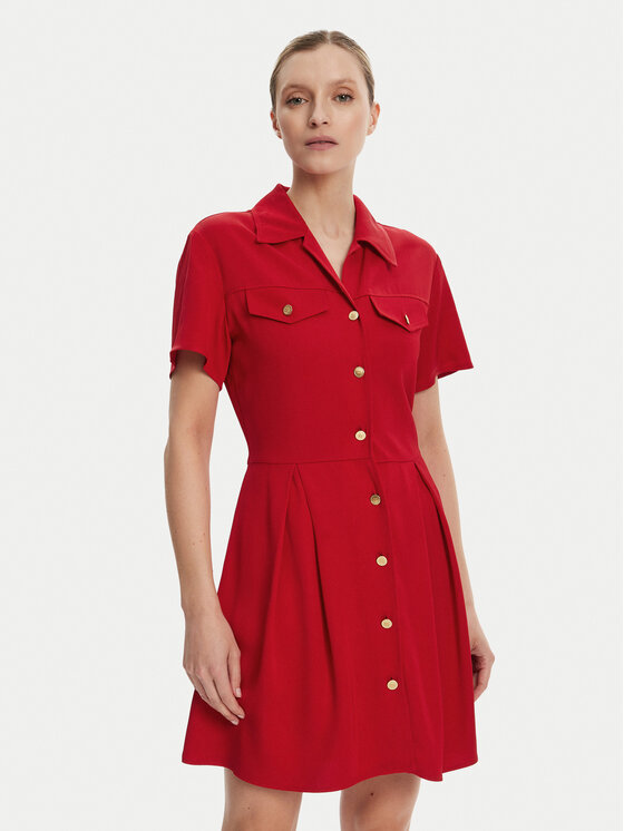 Tommy Hilfiger Marškinių tipo suknelė · Raudona · Mini