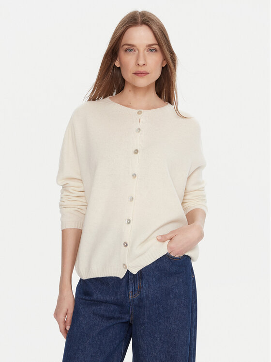 Kontatto Kardiganas · Écru · Relaxed Fit