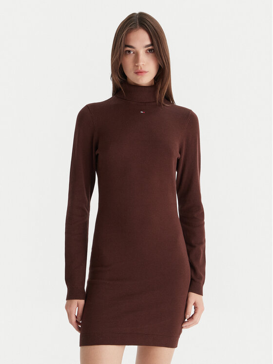 Tommy Jeans Trikotažinė suknelė · Ruda · Mini