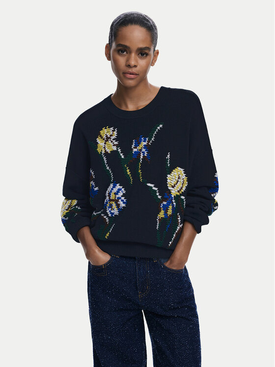 Desigual Megztinis · Juoda · Regular Fit