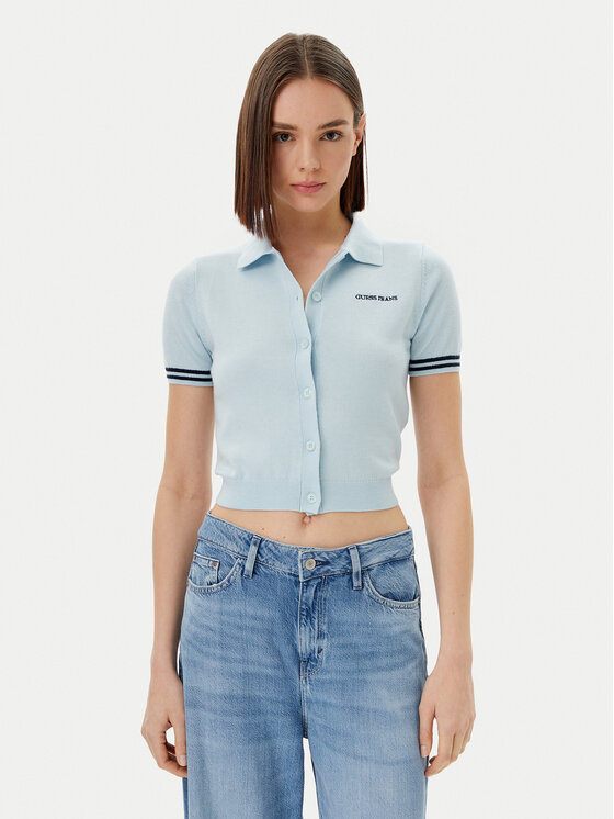 Guess Jeans Kardiganas · Žydra · Regular Fit