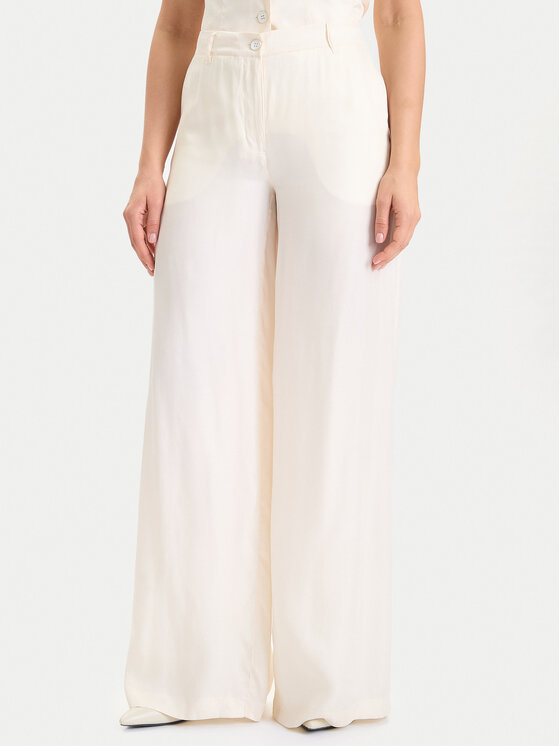 Guess Medžiaginės kelnės · Écru · Regular Fit