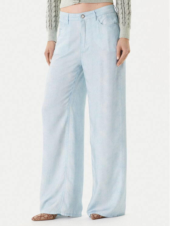 Guess Medžiaginės kelnės · Mėlyna · Slim Fit