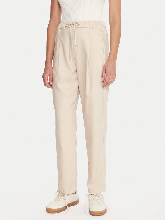Marella Medžiaginės kelnės · Smėlio · Regular Fit