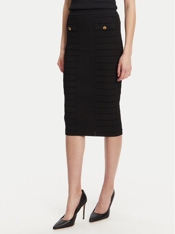 Guess Tiesus sijonas · Juoda · Midi