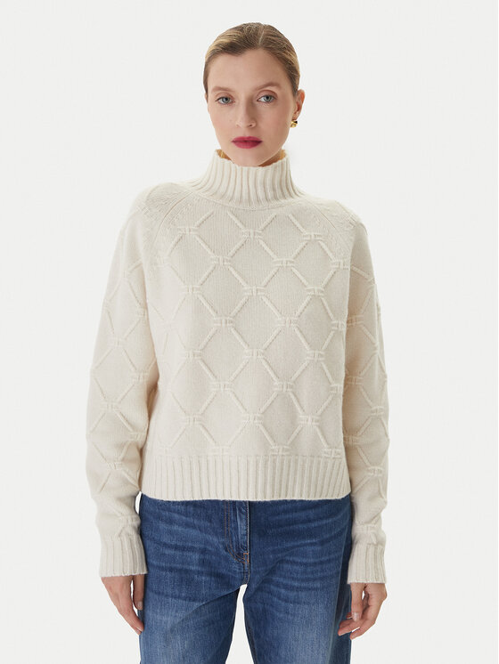 Elisabetta Franchi Megztinis · Balta · Regular Fit