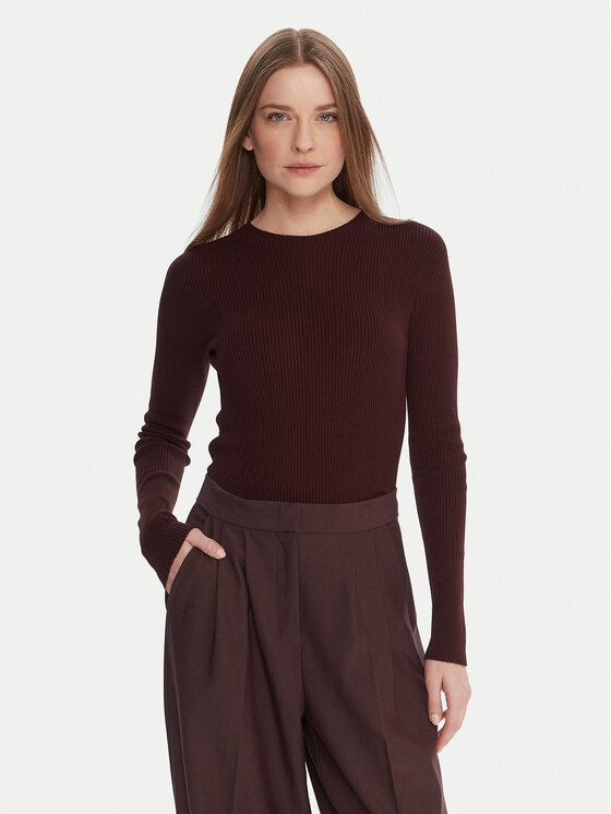 Kontatto Megztinis · Ruda · Slim Fit