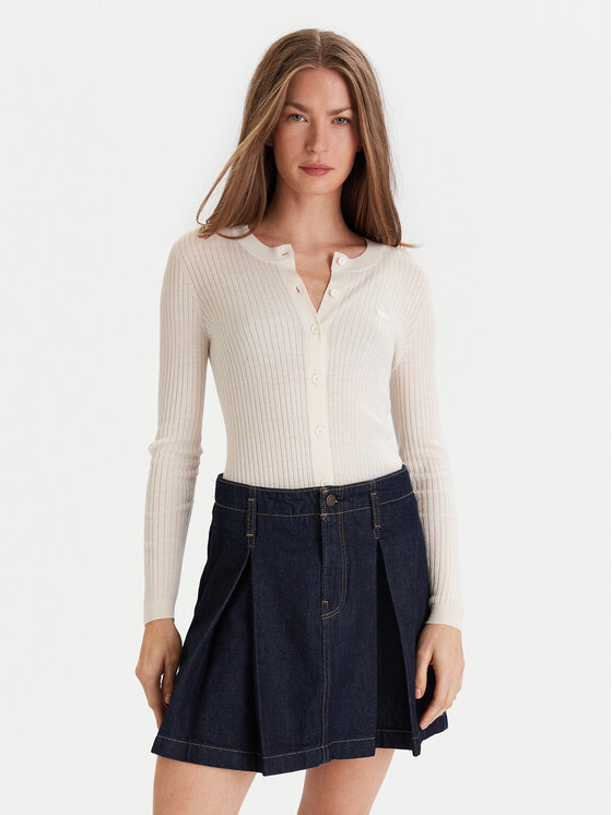 Lacoste Kardiganas · Écru · Slim Fit