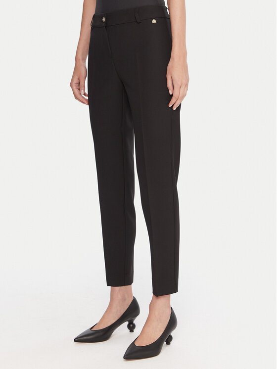 Maryley Medžiaginės kelnės · Juoda · Regular Fit