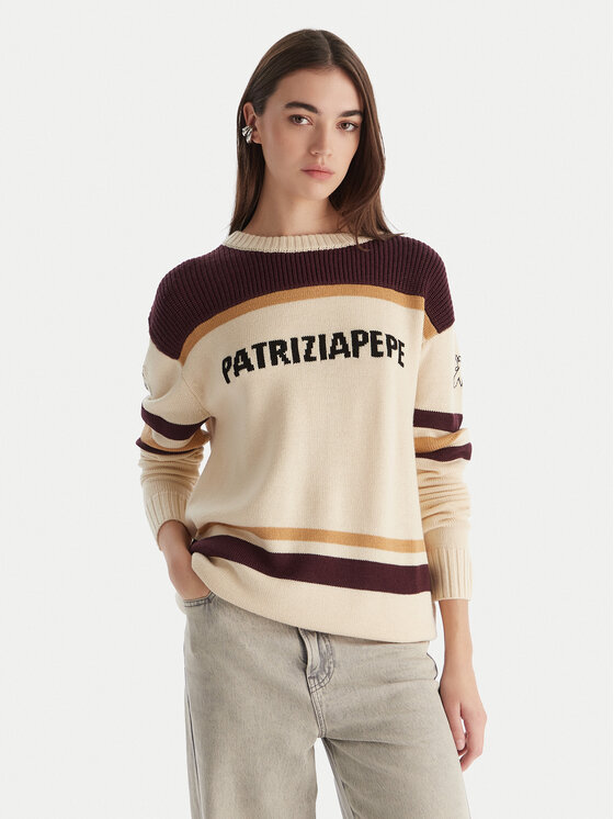 Patrizia Pepe Megztinis · Écru · Regular Fit