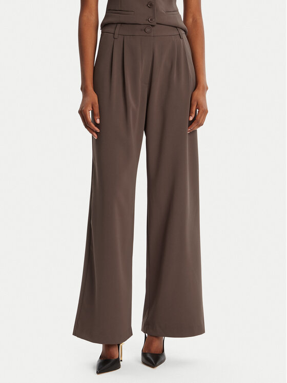 Bardot Medžiaginės kelnės · Ruda · Regular Fit