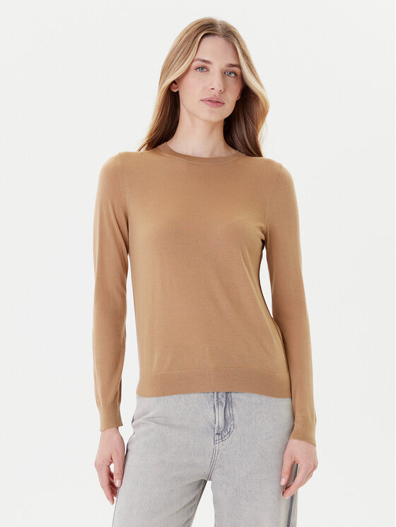 BOSS Megztinis · Smėlio · Slim Fit