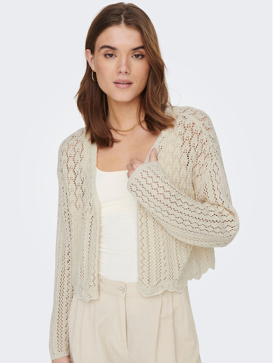 ONLY Kardiganas · Balta · Relaxed Fit
