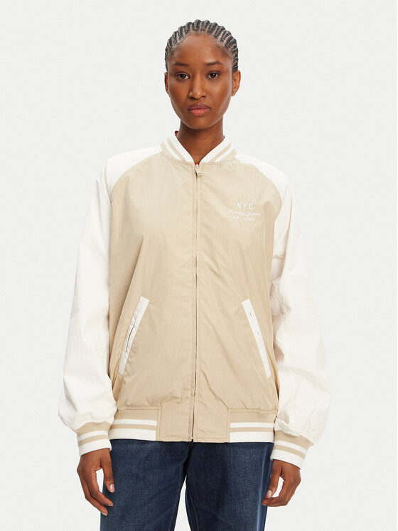 Tommy Jeans Bomber striukė · Smėlio