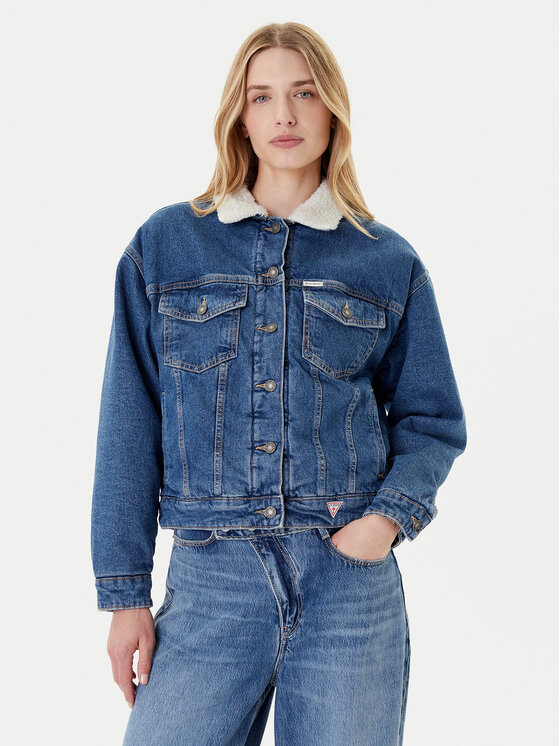Guess Jeans Džinsinė striukė · Mėlyna