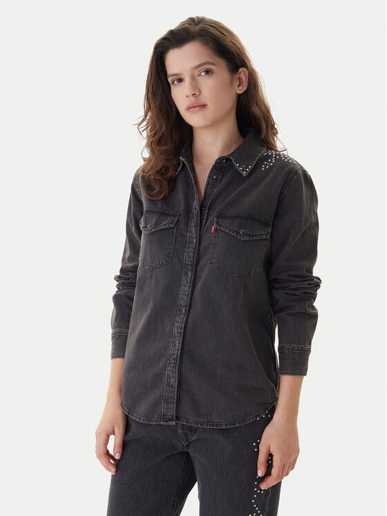 Levi's® džinsiniai marškiniai  · Juoda