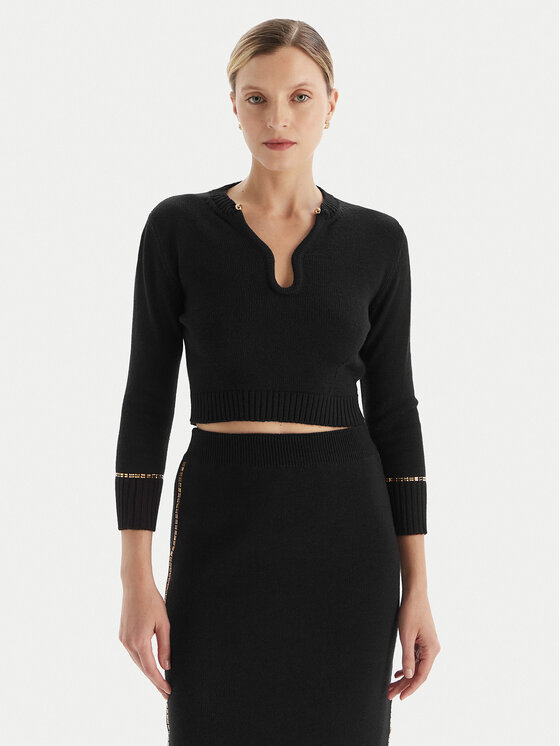 Simona Corsellini Megztinis · Juoda · Slim Fit