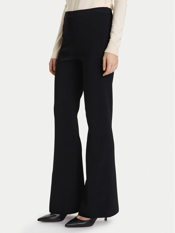 TWINSET Medžiaginės kelnės · Juoda · Regular Fit
