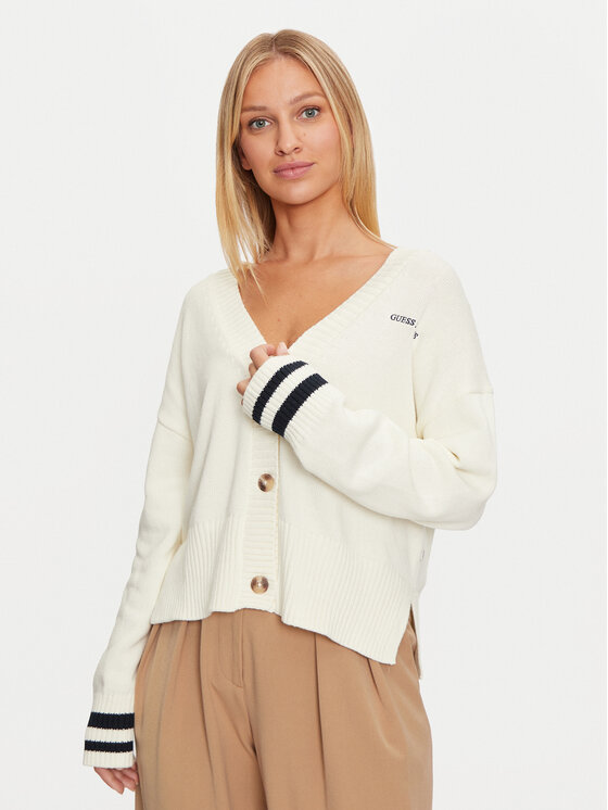 Guess Jeans Kardiganas · Écru · Regular Fit