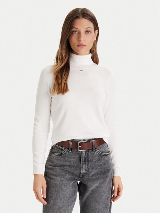 Tommy Jeans Golfas · Écru · Regular Fit