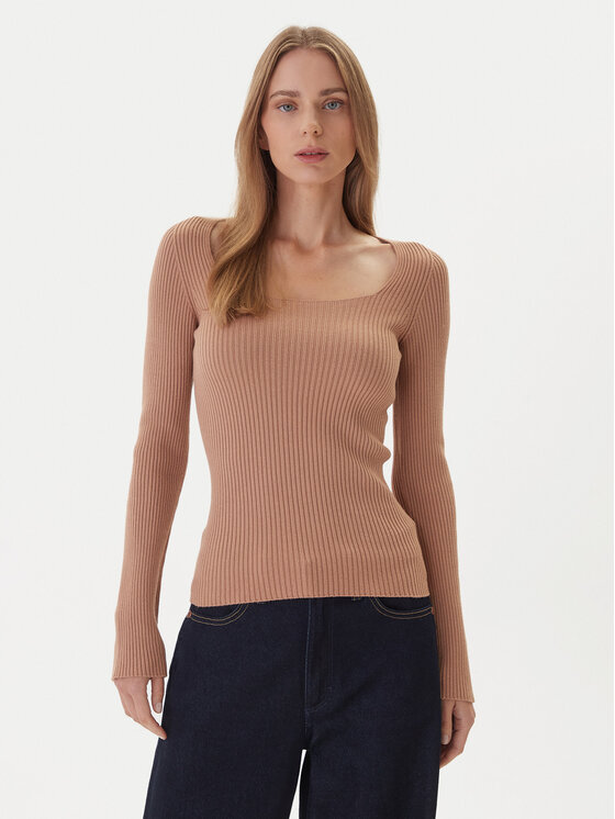 Kontatto Megztinis · Smėlio · Slim Fit