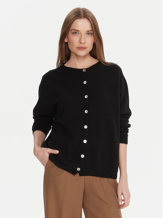 Kontatto Kardiganas · Juoda · Relaxed Fit