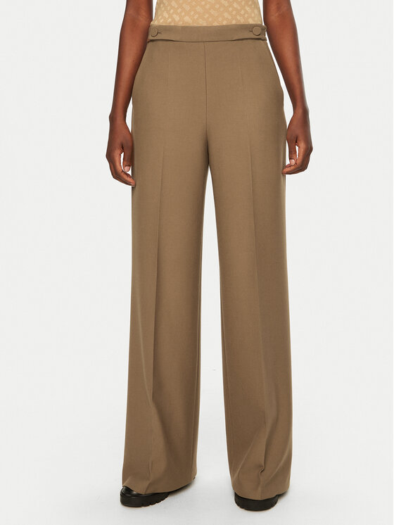 BOSS Palazzo kelnės · Ruda · Regular Fit