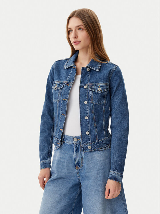 Tommy Jeans Džinsinė striukė · Mėlyna