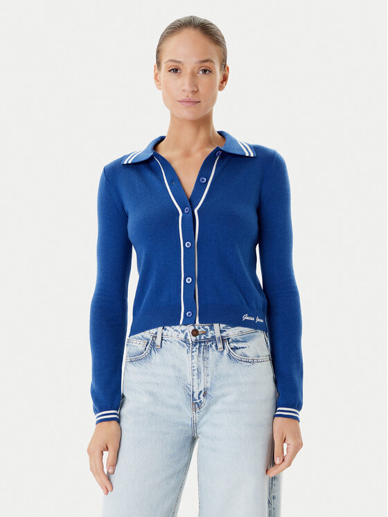 Guess Jeans Kardiganas · Mėlyna · Regular Fit