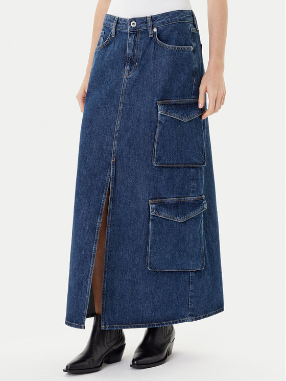 Karl Lagerfeld Jeans Džinsinis sijonas · Mėlyna · Maksi