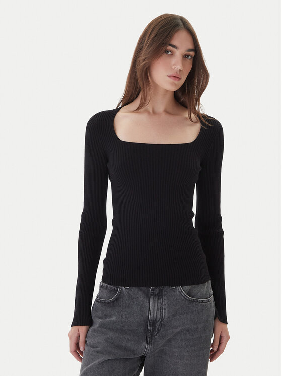 Kontatto Megztinis · Juoda · Slim Fit