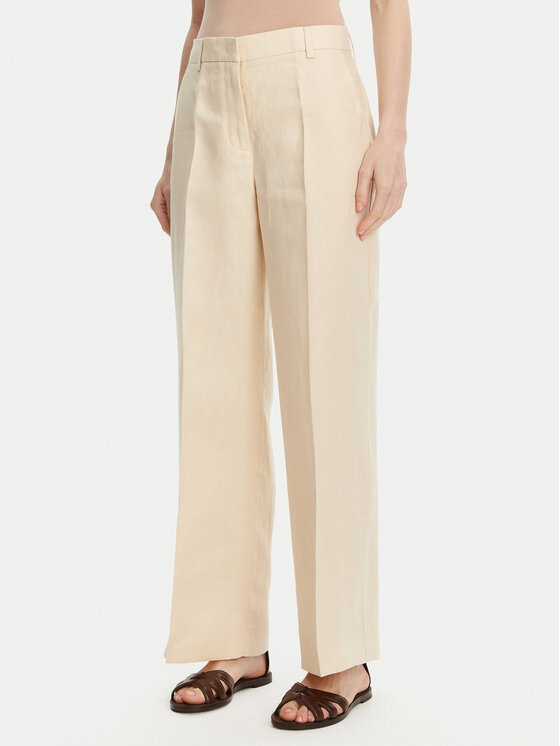 Kodas 20MAY Weekend Max Mara Medžiaginės kelnės · Écru · Regular Fit
