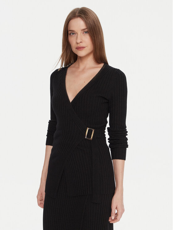 Kontatto Kardiganas · Juoda · Slim Fit