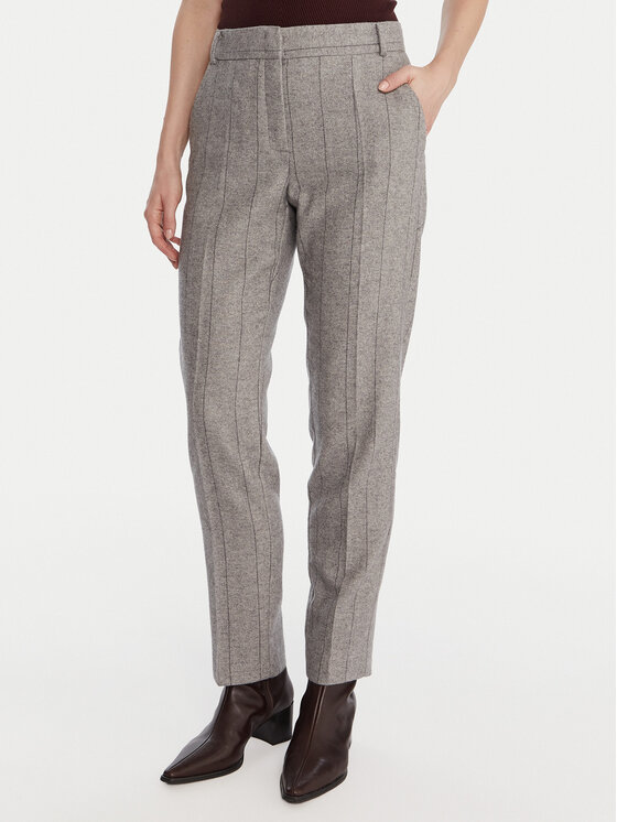MAX&Co. Medžiaginės kelnės · Pilka · Slim Fit