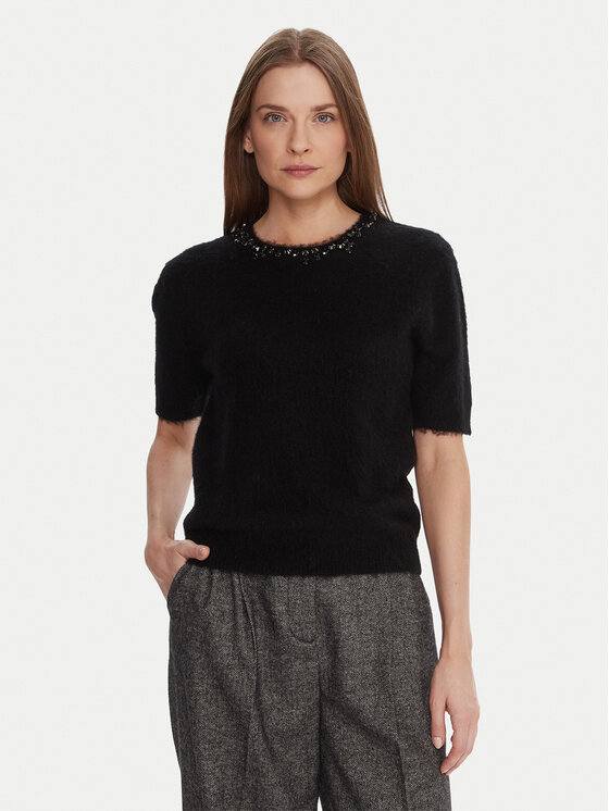 KAOS Megztinis · Juoda · Regular Fit