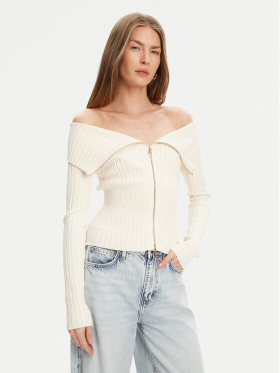 Guess Megztinis · Écru · Slim Fit