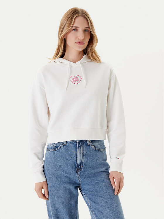 Tommy Jeans Džemperis · Balta · Relaxed Fit