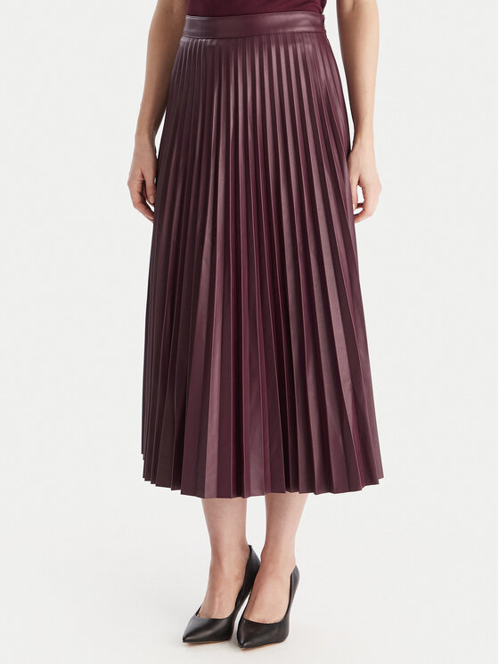 Vero Moda Dirbtinės odos sijonas · Violetinė · Midi
