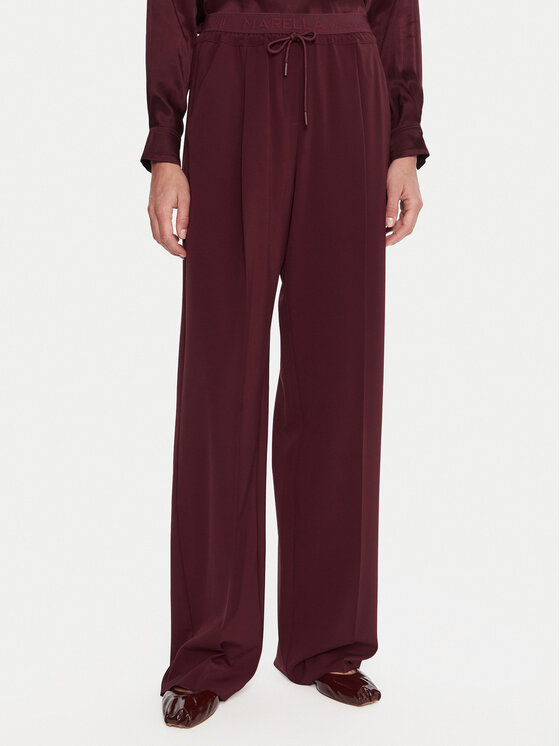 Marella Medžiaginės kelnės · Vyšninė · Regular Fit