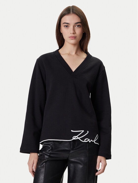 KARL LAGERFELD Džemperis · Juoda · Regular Fit